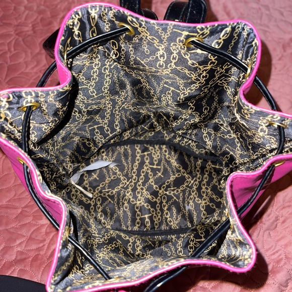 Juicy Couture Vibrant Pink Drawstring Backpack - Picture 8 of 8